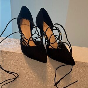 Nine West Black Strappy Heels